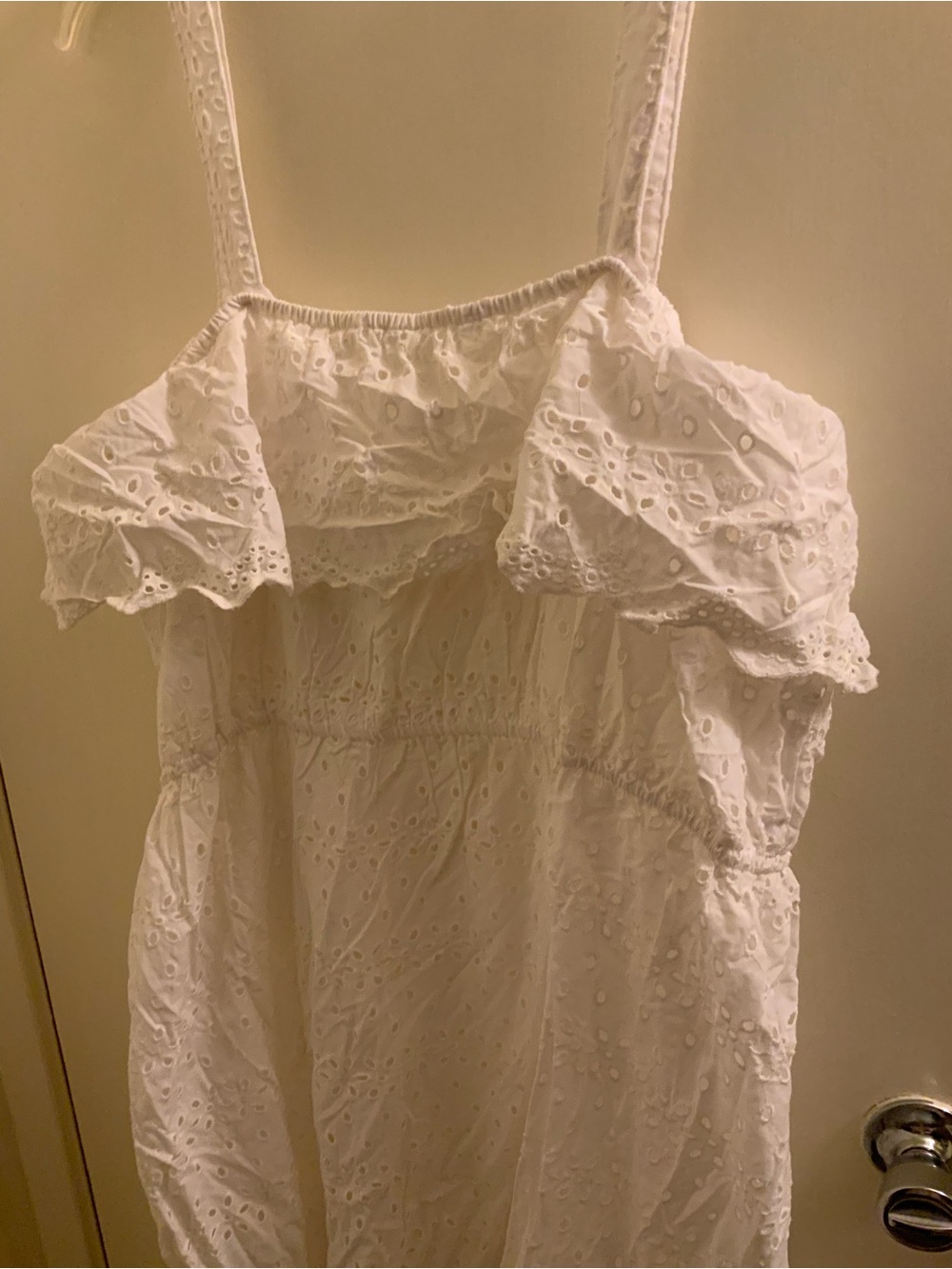 Plus Size White Eyelet Dress - Picture 6 of 7
